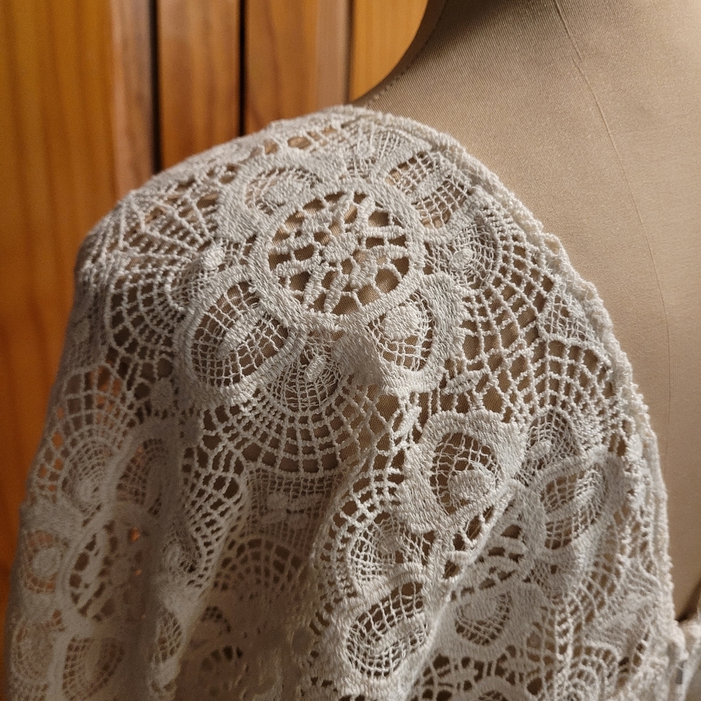 Kite and Butterfly French Lace "Rena" Boho Gown - Size Small - Picture 5 of 16
